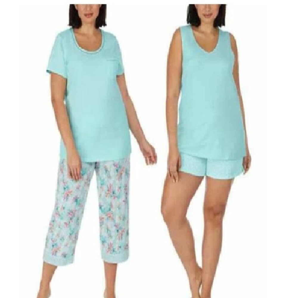 Carole Hochman Women's 4 Piece Cotton Pajama Set